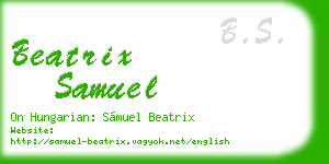 beatrix samuel business card